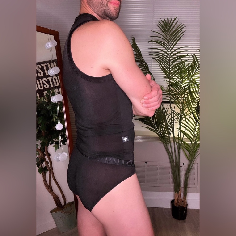 Andrew Christian | Sensual Rib Muscle T-Shirt in Black (Medium) - Picture 9 of 16